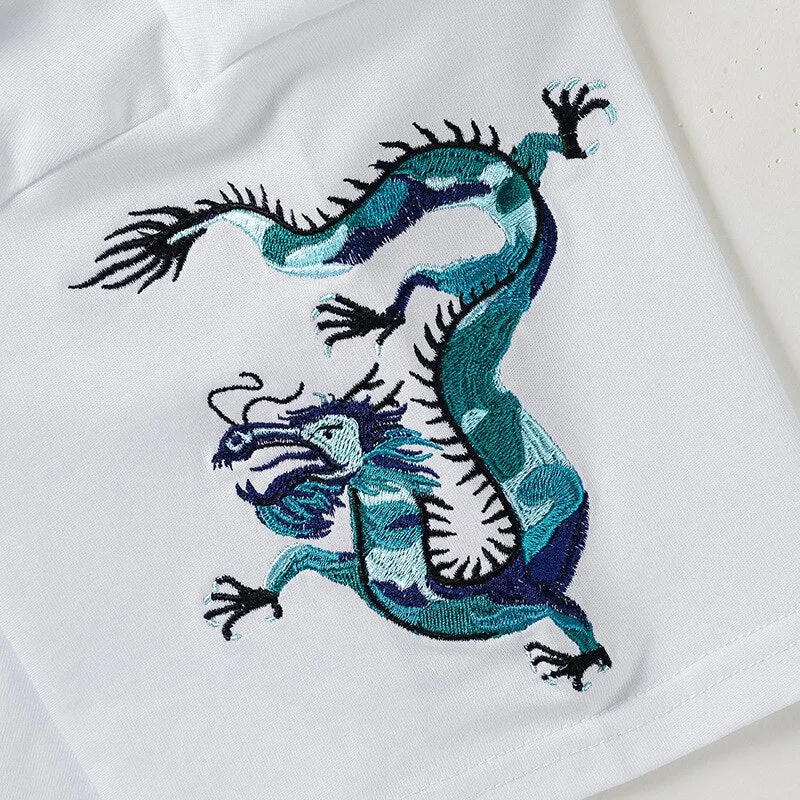 2023 New Arrival Top Summer Embroidery Large Loose Cotton T-shirt O-neck Casual T Shirt Brand Clothing Tshirt Homme
