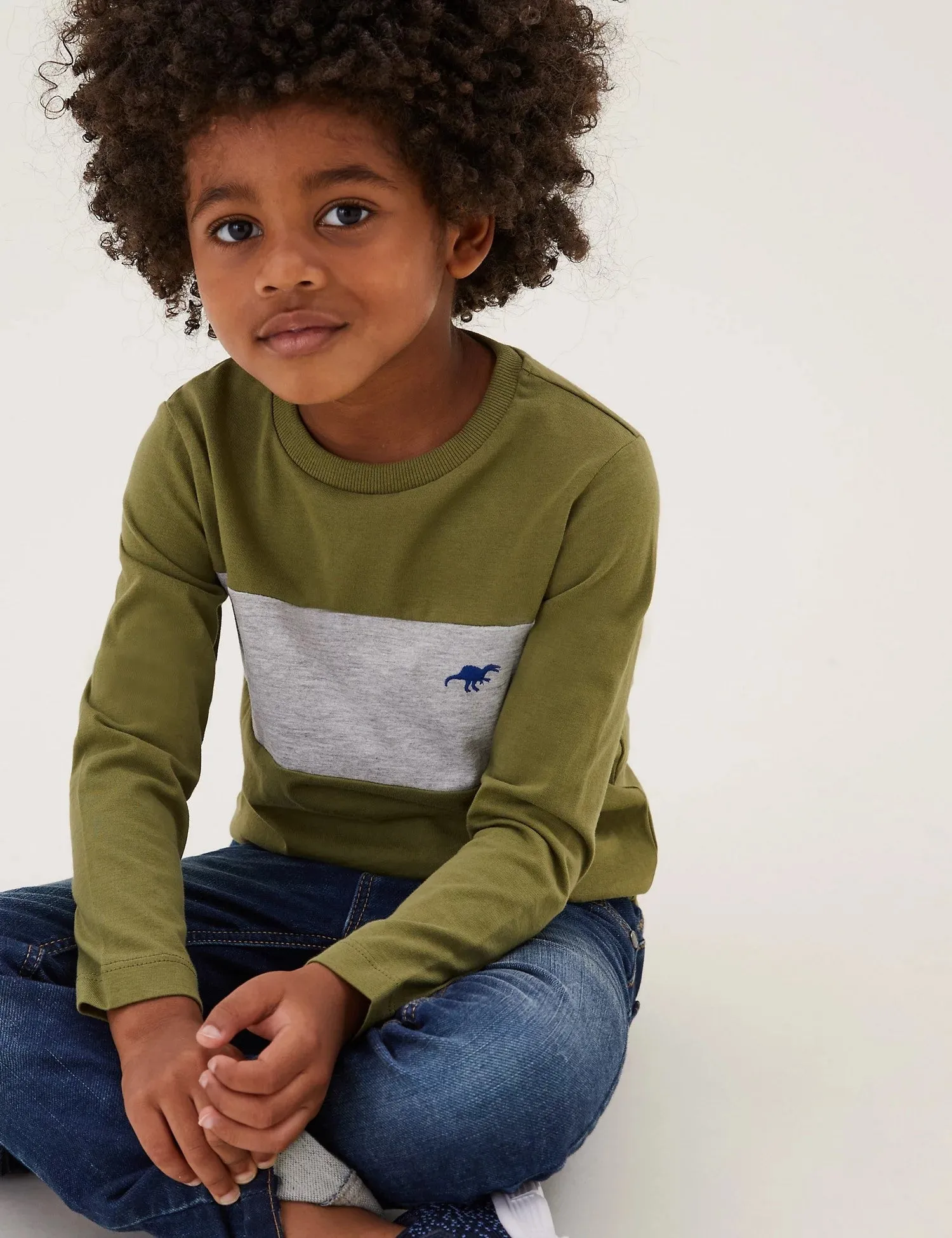 3pk Pure Cotton Dinosaur Tops