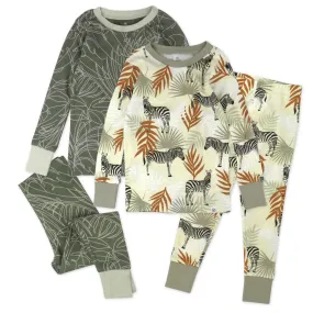 4-Piece Long Sleeve PJ Set