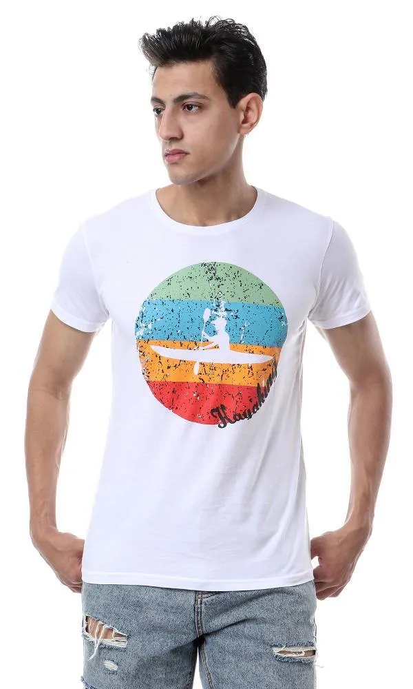 57497 Crew Neck Printed T-Shirt - White