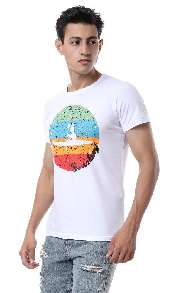 57497 Crew Neck Printed T-Shirt - White
