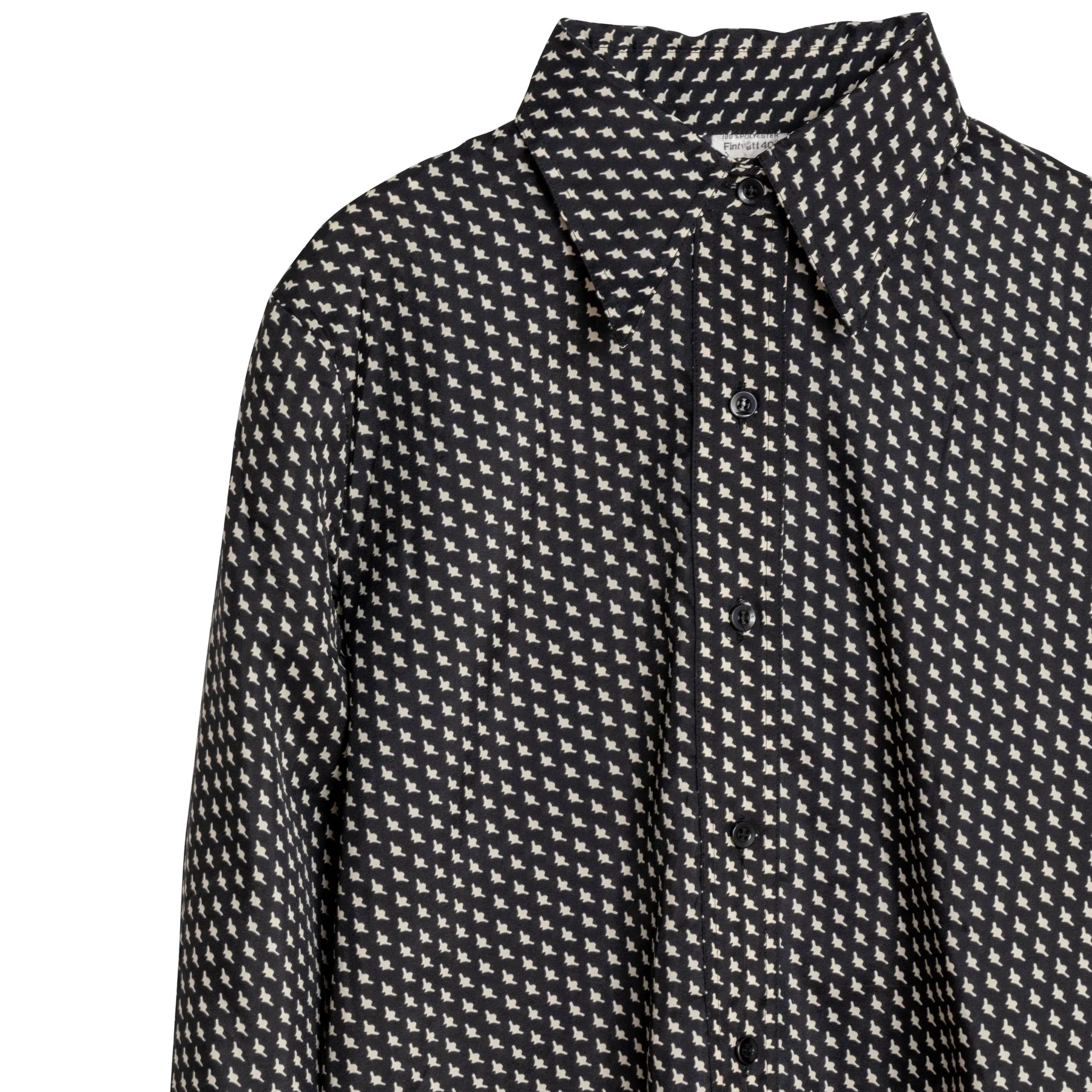 70s Satin Weave Barrymore Collar Shirt