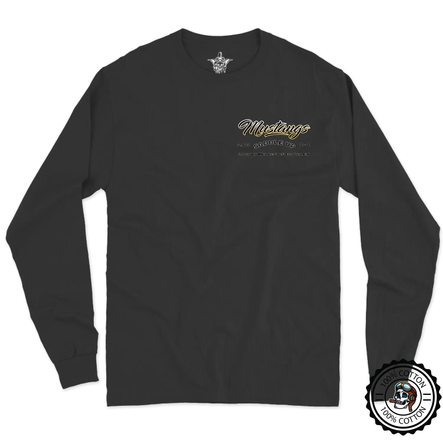 A Co, 2-2 AHB "Mustangs" V2 Long Sleeve T-Shirt