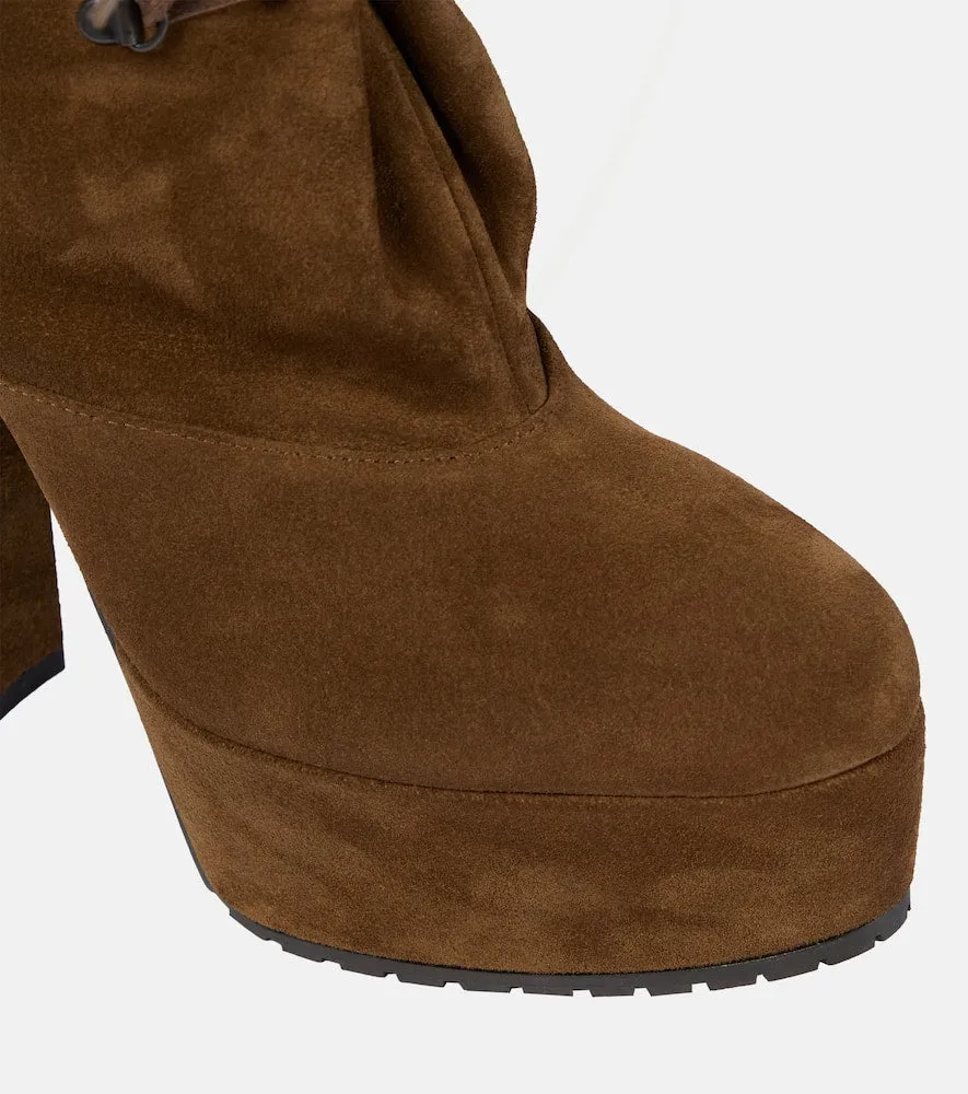 Alaia Trekk suede ankle boots