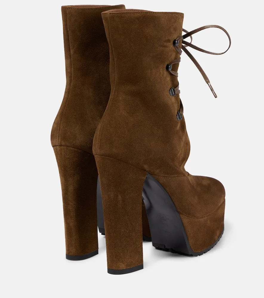 Alaia Trekk suede ankle boots
