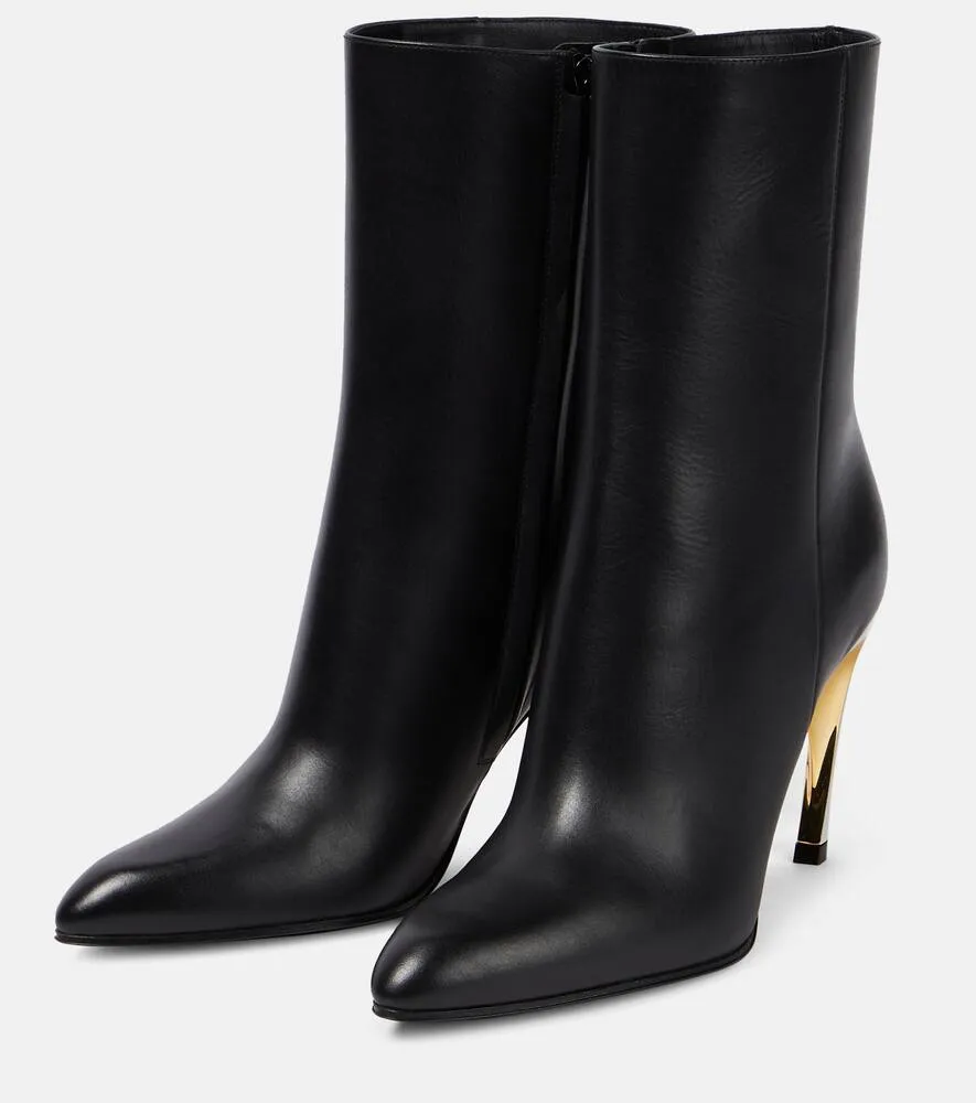 Alexander McQueen Armadillo leather ankle boots