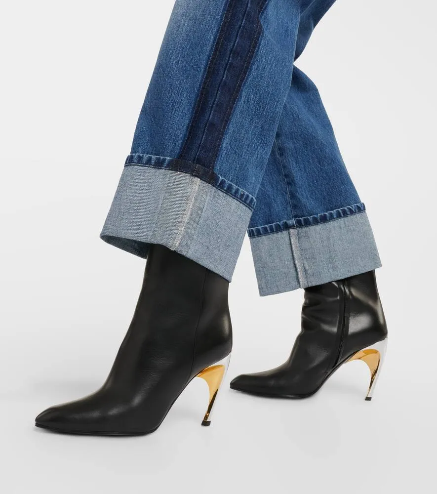 Alexander McQueen Armadillo leather ankle boots