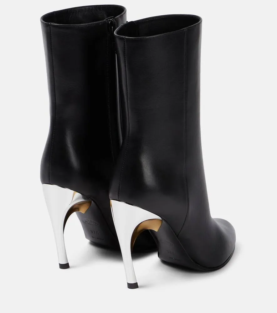 Alexander McQueen Armadillo leather ankle boots