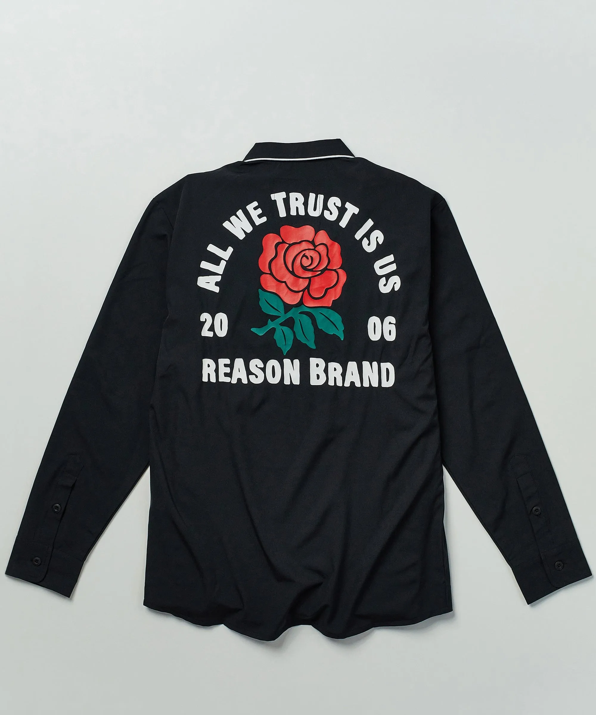 All We Trust Long Sleeve Woven Shirt - Black
