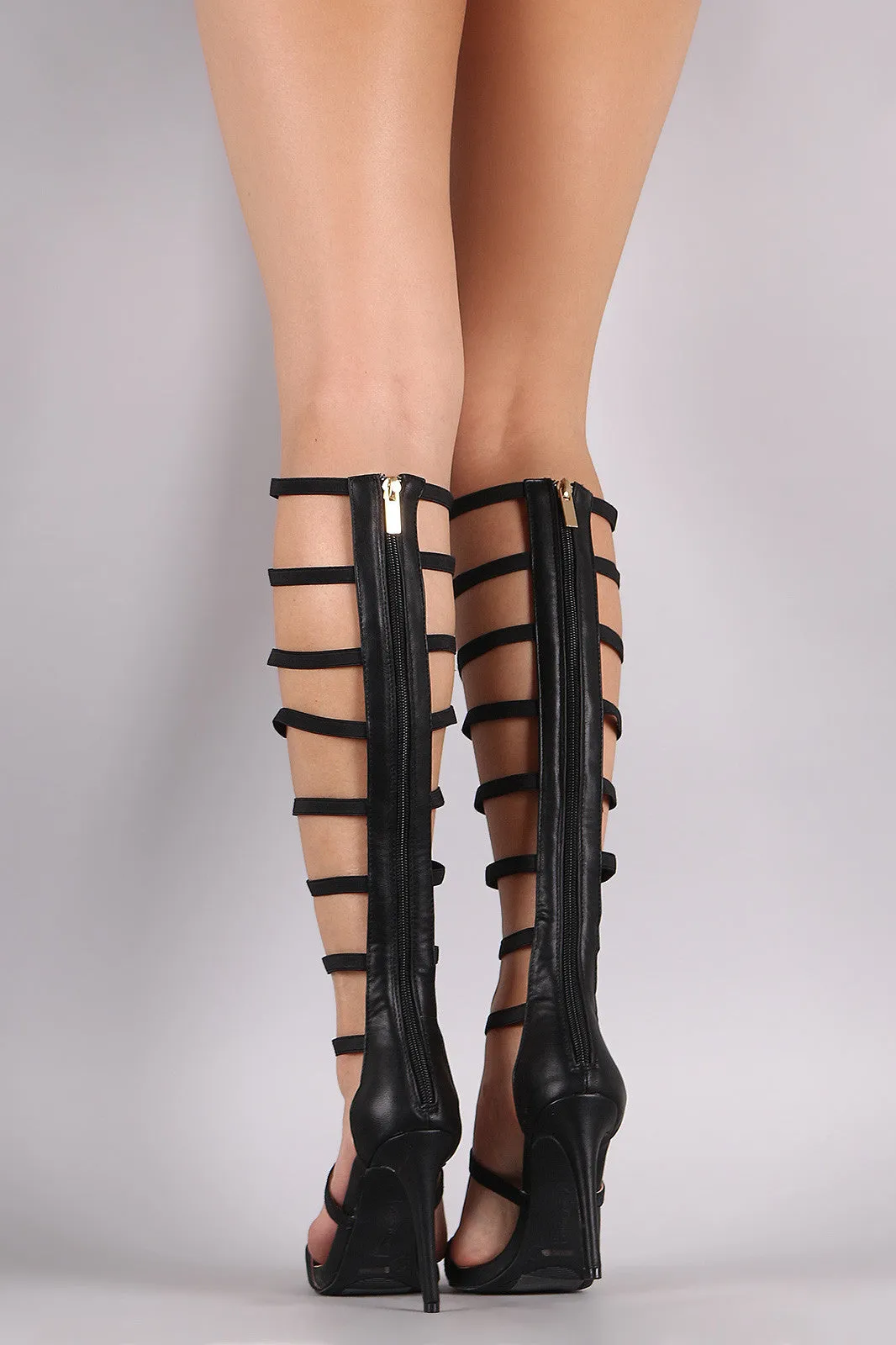 Anne Michelle Ornament Elasticized Gladiator Heel