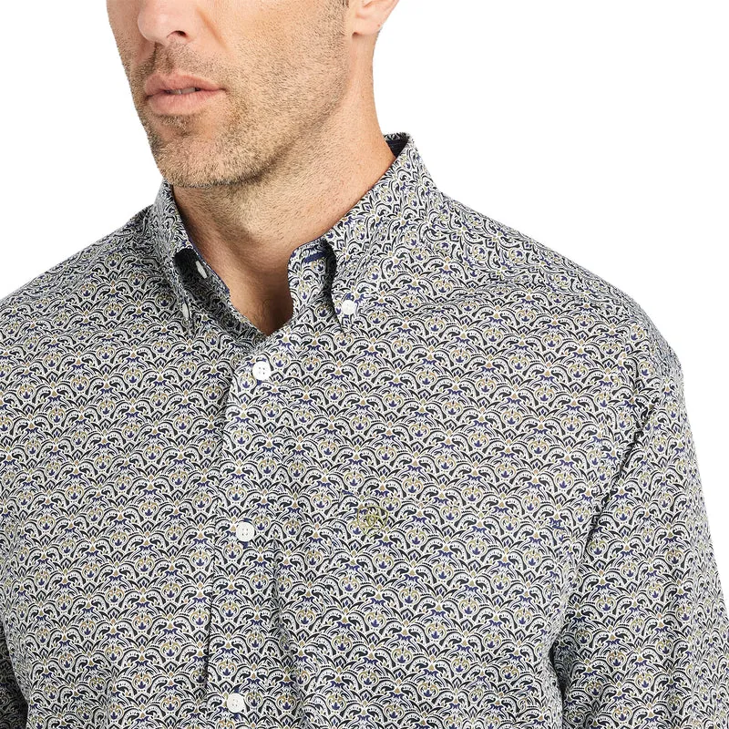 'Ariat' Men's Iver Wrinkle Free Classic Fit Button Down - Avocado