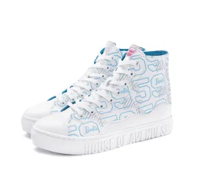Barbie x House Of Avenues Ladies High Top Sneaker 5529 White
