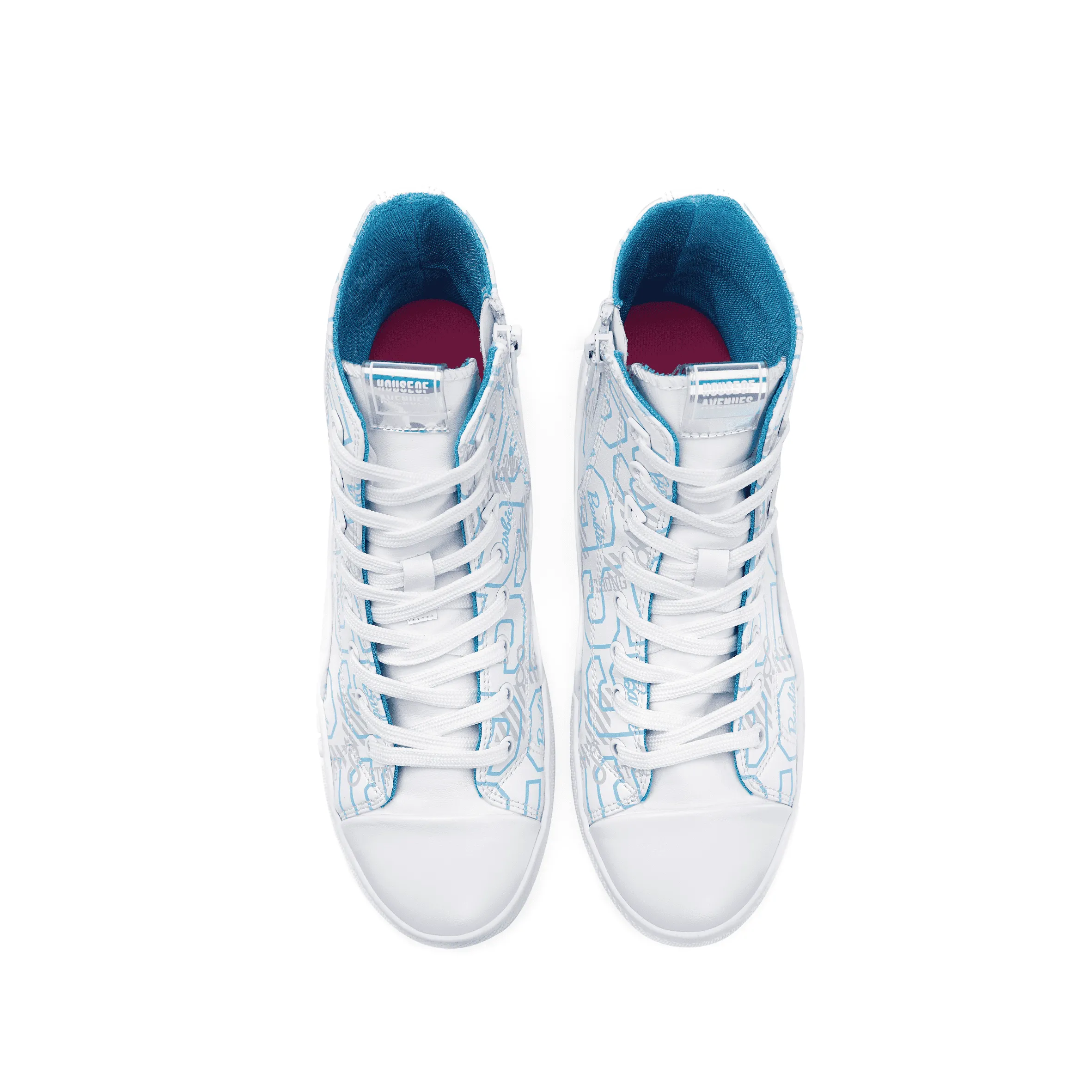 Barbie x House Of Avenues Ladies High Top Sneaker 5529 White