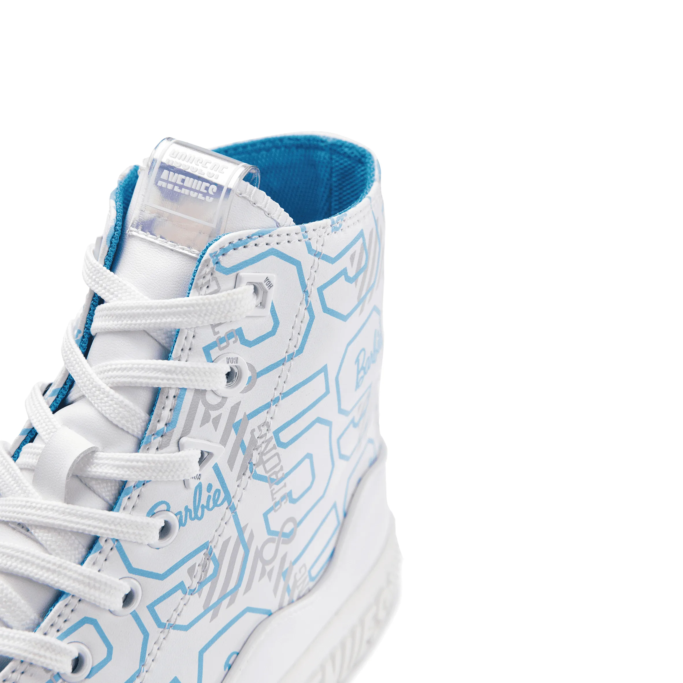 Barbie x House Of Avenues Ladies High Top Sneaker 5529 White