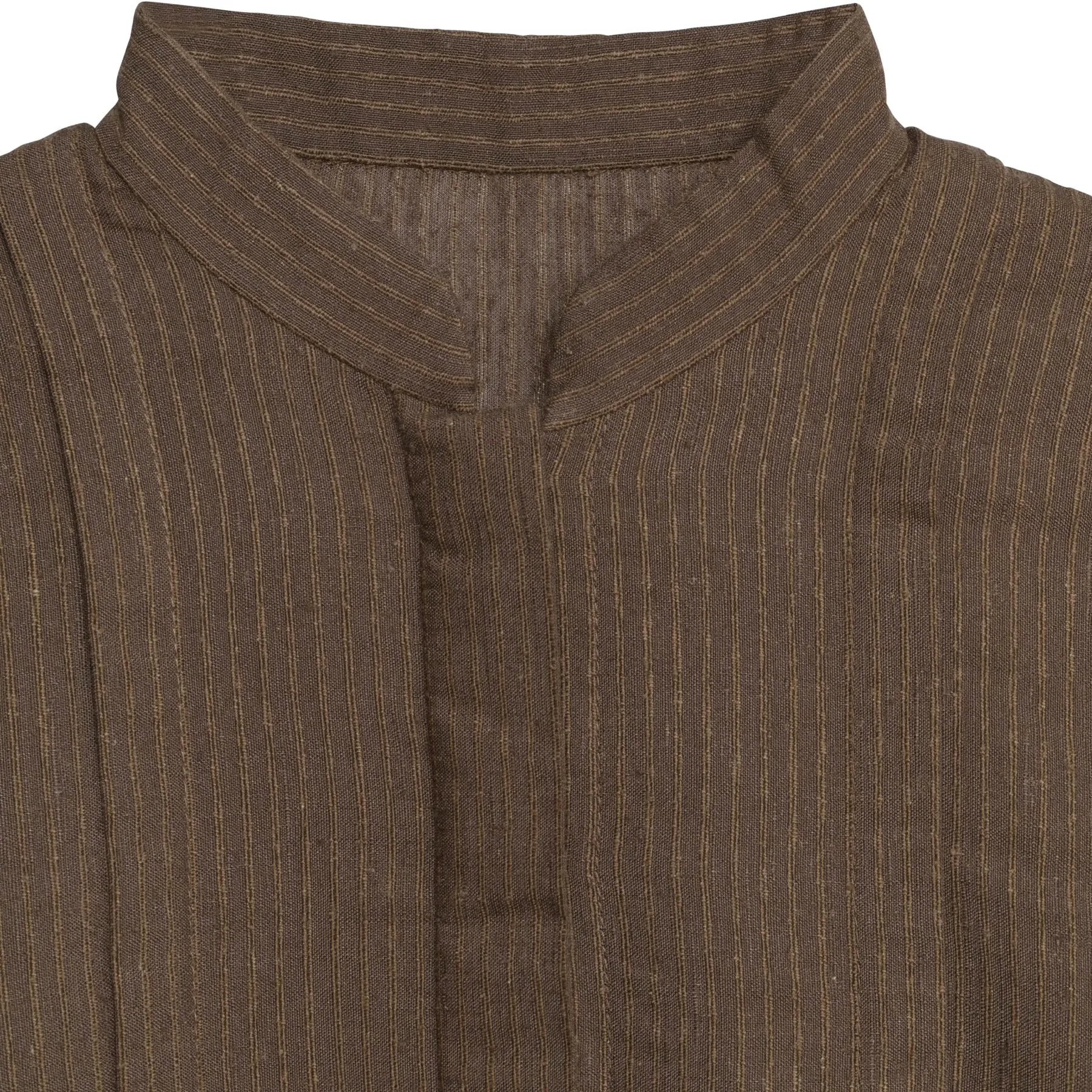 Bedford Cord Peasant Sleeve Mandarin Shirt