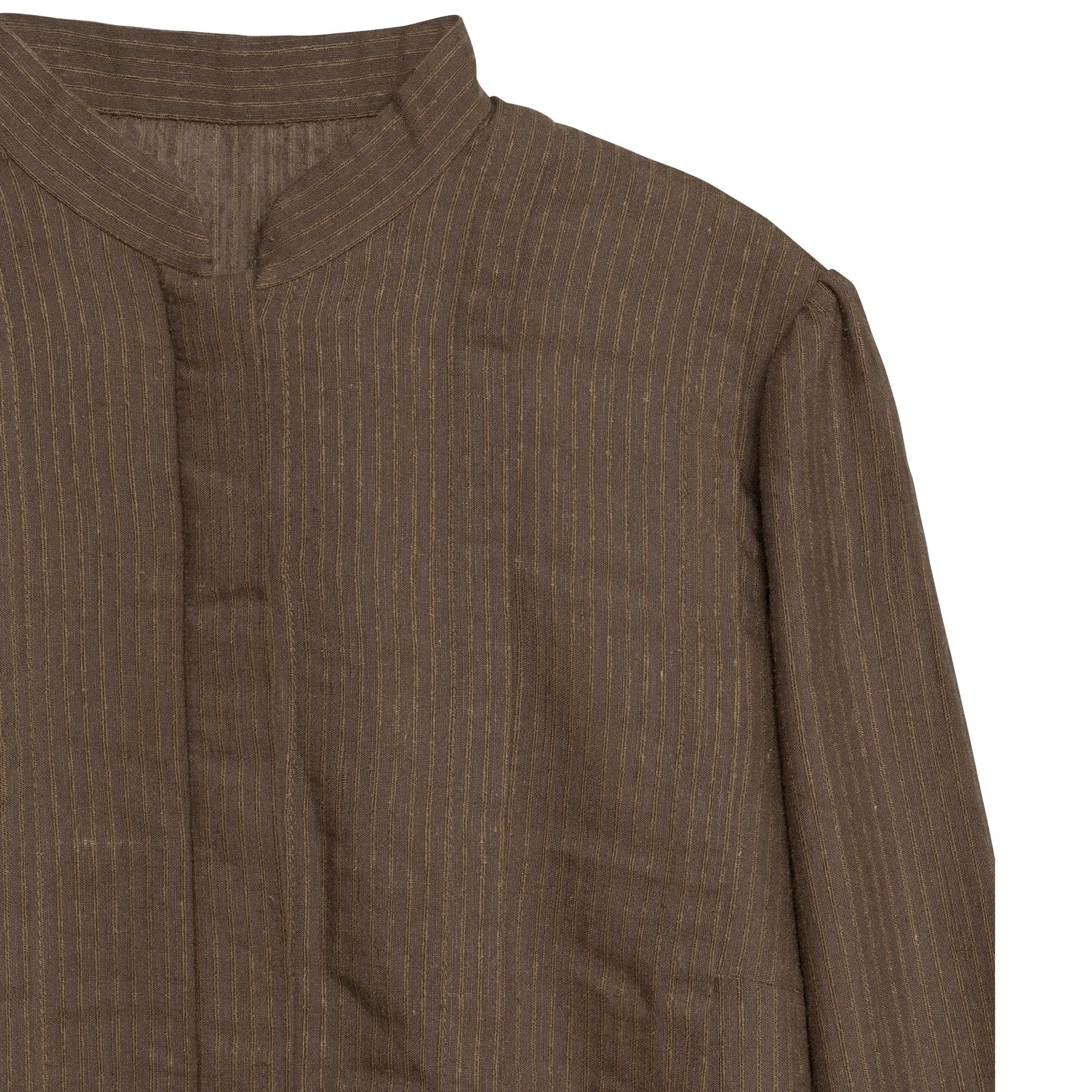 Bedford Cord Peasant Sleeve Mandarin Shirt
