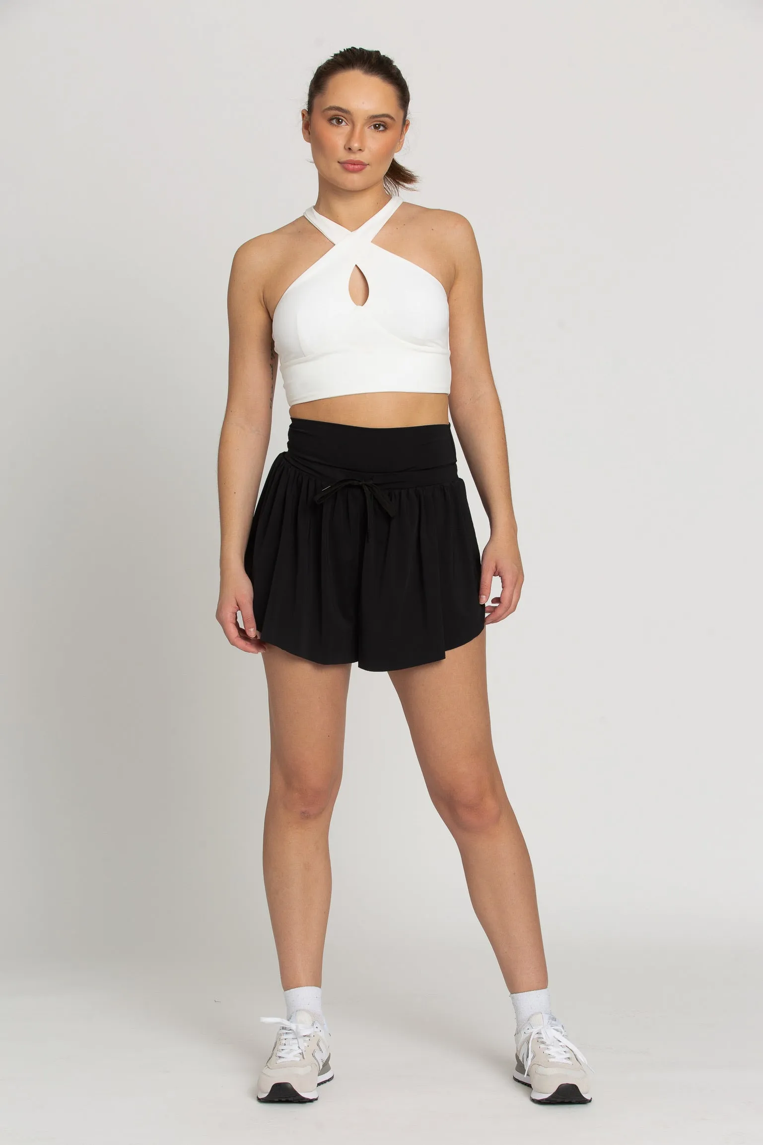 Black Go-with-the-Flow Athletic Shorts
