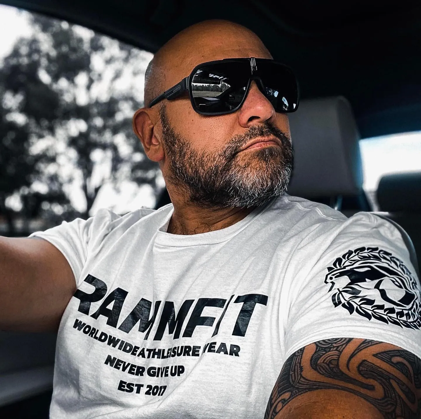 Black on White Lifestyle Tee - RAMMFIT