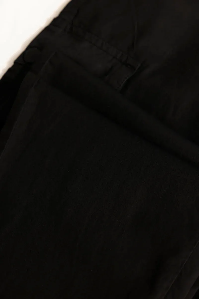 Black Relaxed Fit Cargo Pants