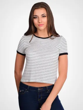 Boardwalk Crop Ringer Tee