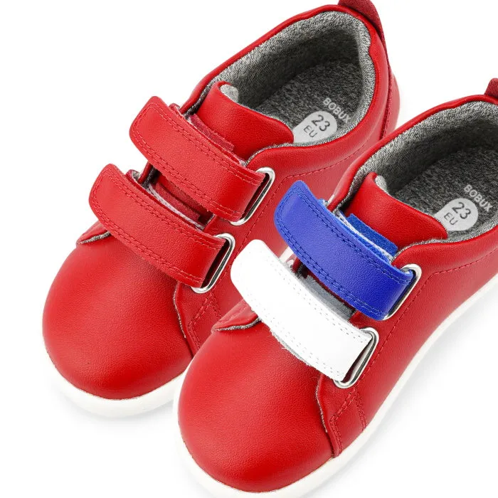 Bobux IWalk IW SWITCH Grass Court Leather Toddlers Sneaker Red 637311 NOT RETURNABLE
