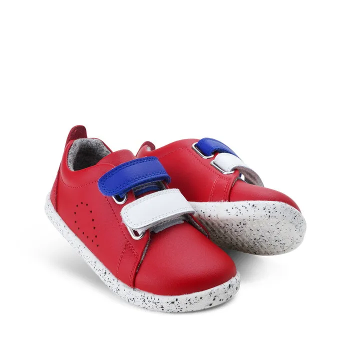 Bobux IWalk IW SWITCH Grass Court Leather Toddlers Sneaker Red 637311 NOT RETURNABLE