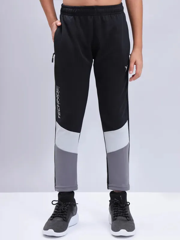 Boys Colorblock Slim Fit Trackpants with TECHNO GUARD
