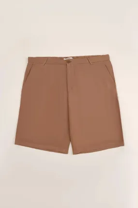 BUTTONED LINEN SHORTS