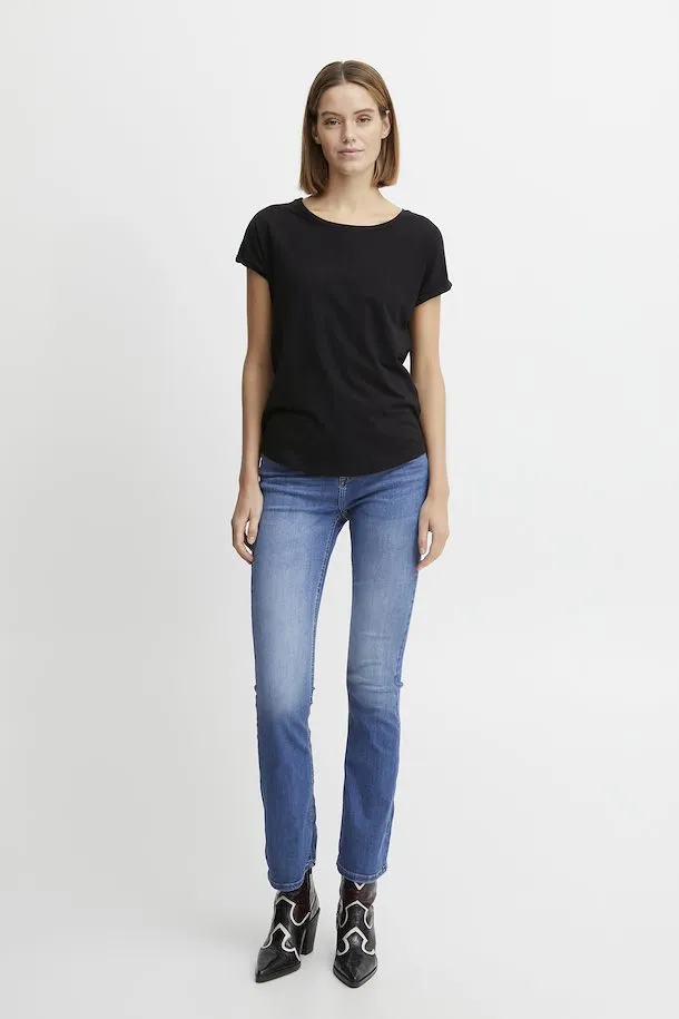 B.Young Pamila Cap Sleeve T-Shirt (Black)