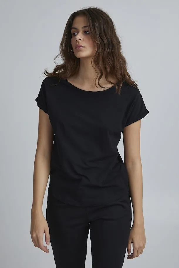 B.Young Pamila Cap Sleeve T-Shirt (Black)