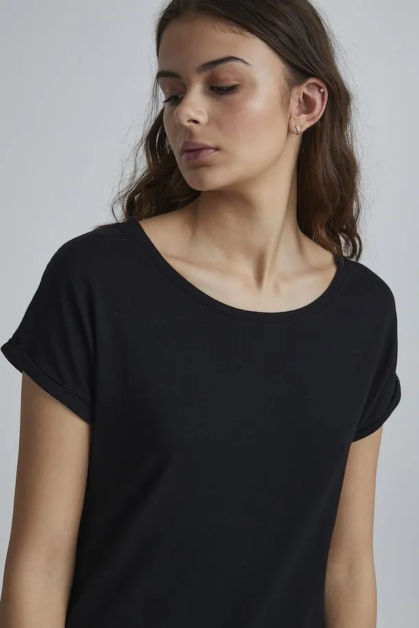 B.Young Pamila Cap Sleeve T-Shirt (Black)