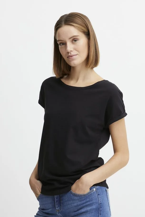 B.Young Pamila Cap Sleeve T-Shirt (Black)