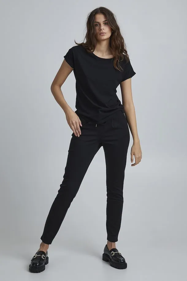B.Young Pamila Cap Sleeve T-Shirt (Black)