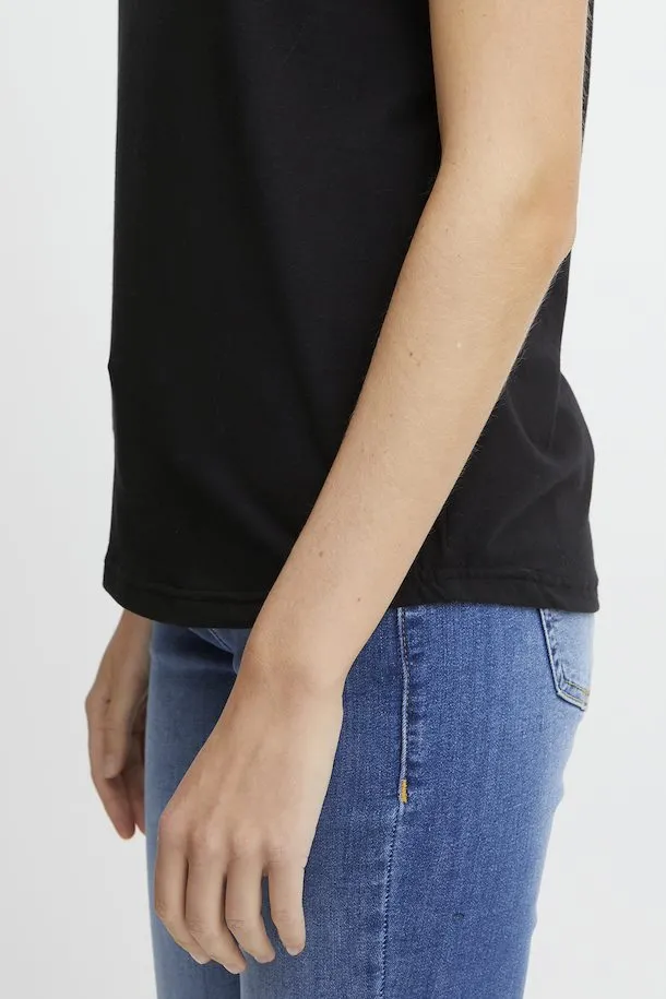 B.Young Pamila Cap Sleeve T-Shirt (Black)