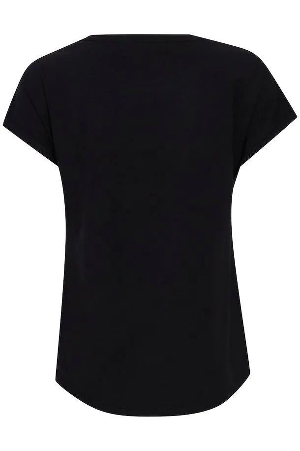 B.Young Pamila Cap Sleeve T-Shirt (Black)
