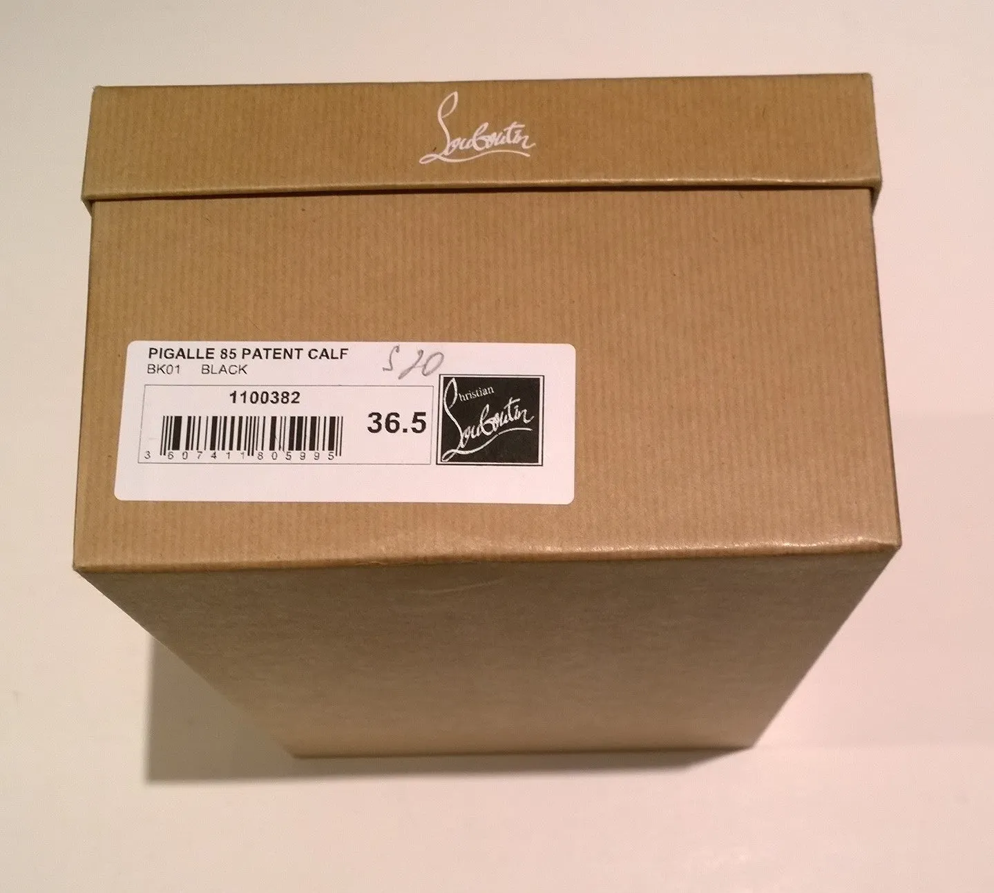 Christian Louboutin Pigalle 85 Black Patent Heels