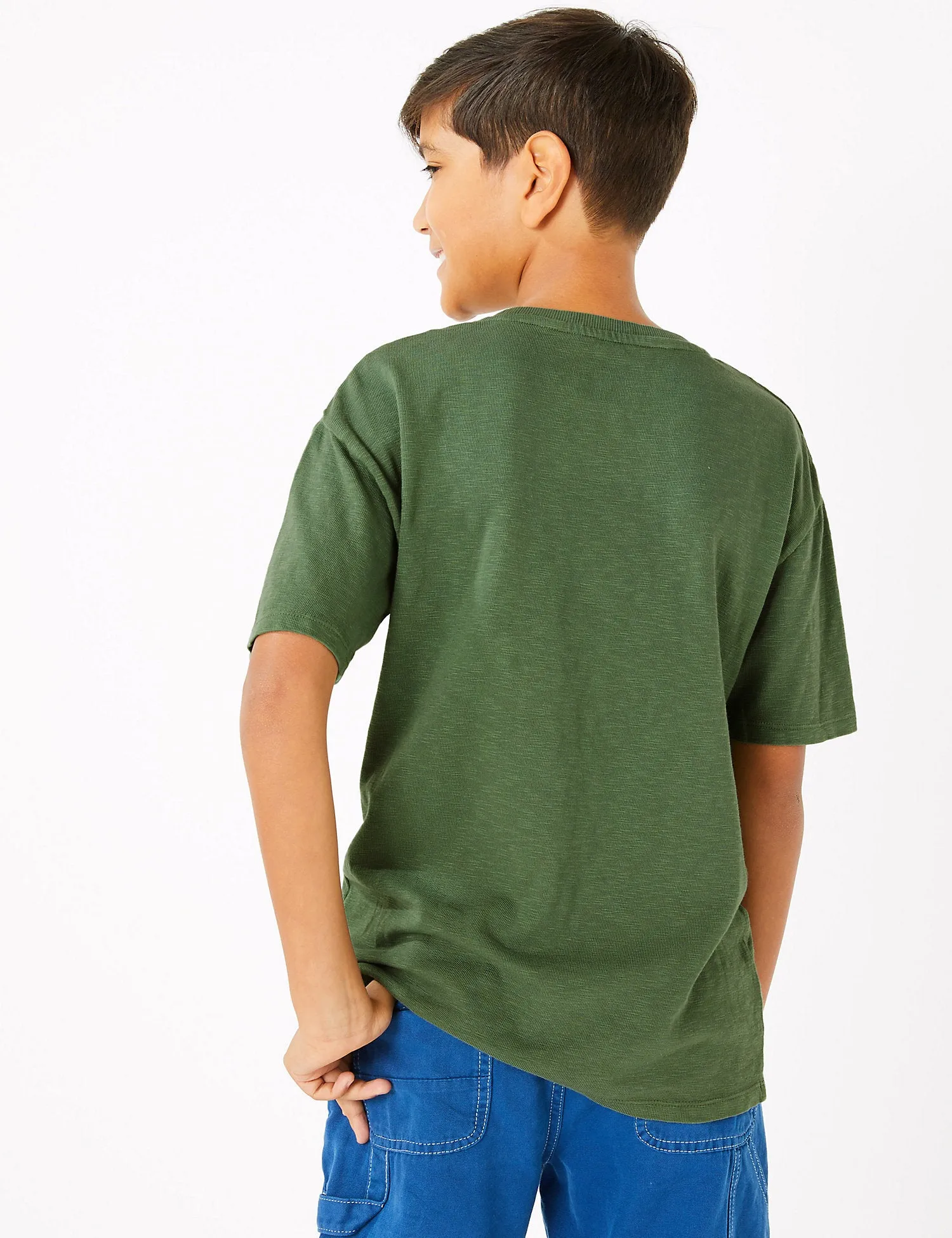 Cotton Good Life Slogan Hand Print T-Shirt