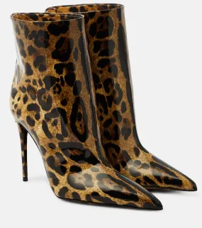 Dolce&Gabbana Lollo leopard-print leather ankle boots