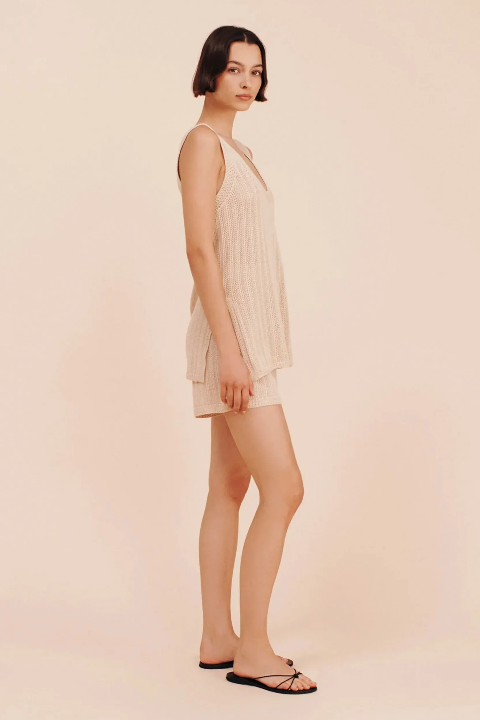 Dylan Knit Short in Beige