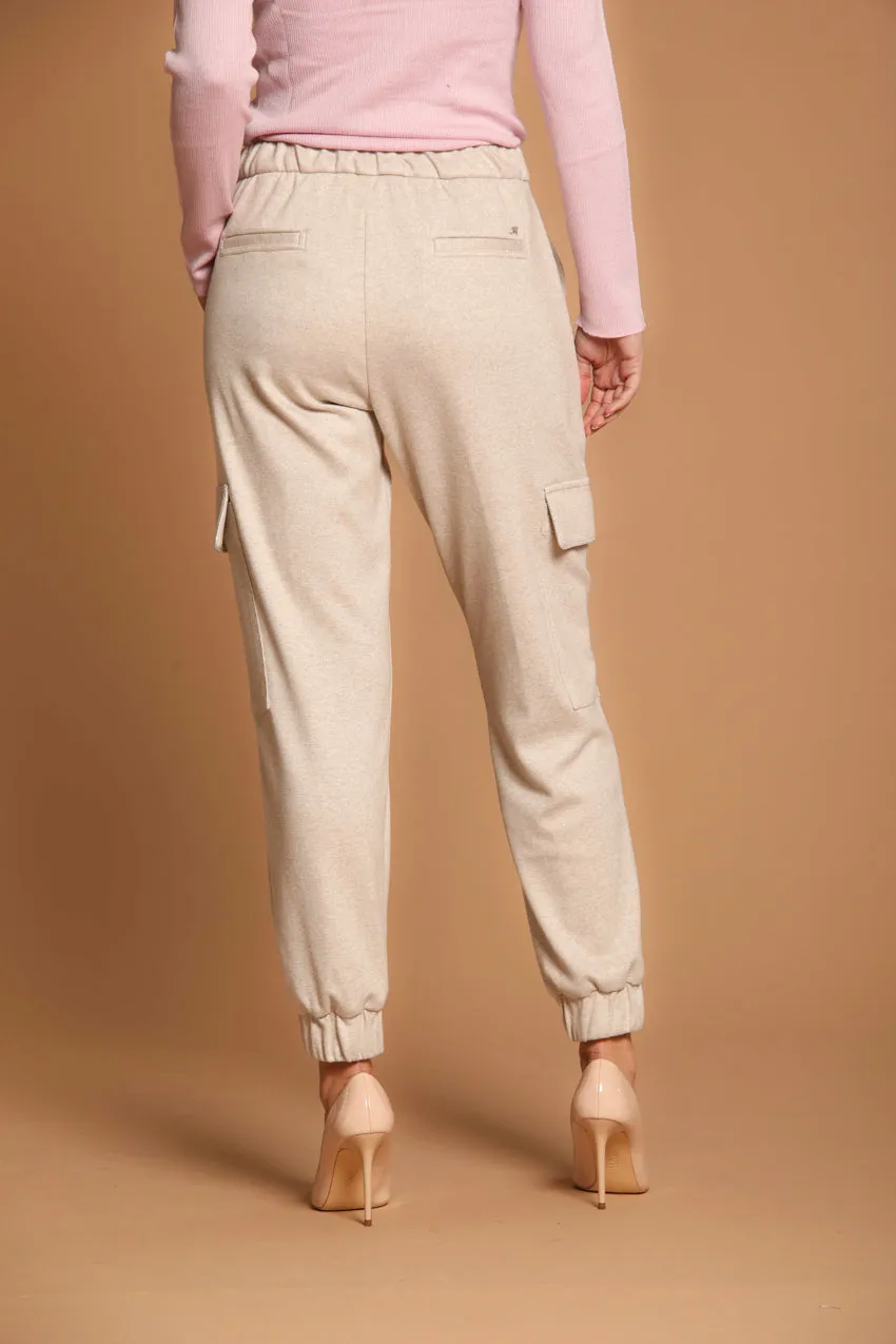 Easy Cargo pantalone cargo donna in jersey relaxed fit