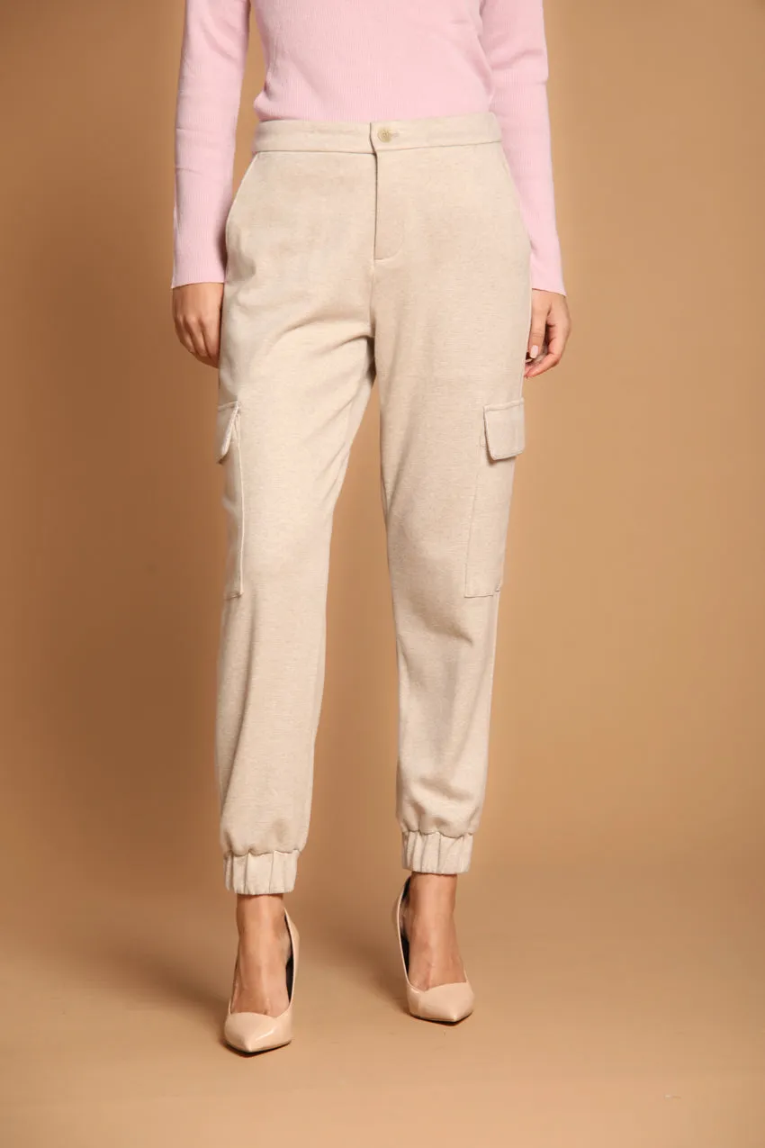 Easy Cargo pantalone cargo donna in jersey relaxed fit
