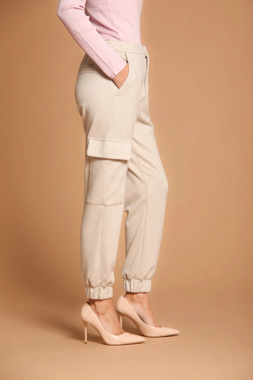 Easy Cargo pantalone cargo donna in jersey relaxed fit