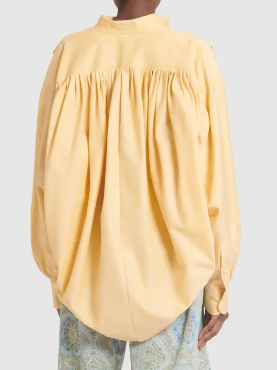 Etro   Draped cotton long sleeve shirt 