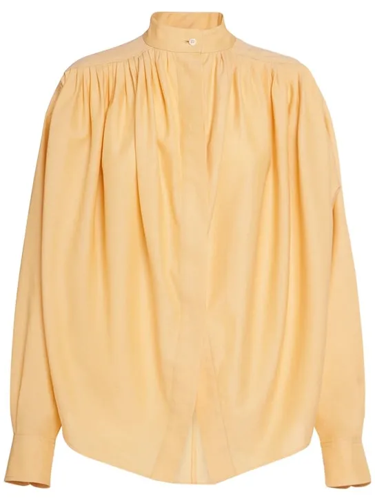 Etro   Draped cotton long sleeve shirt 