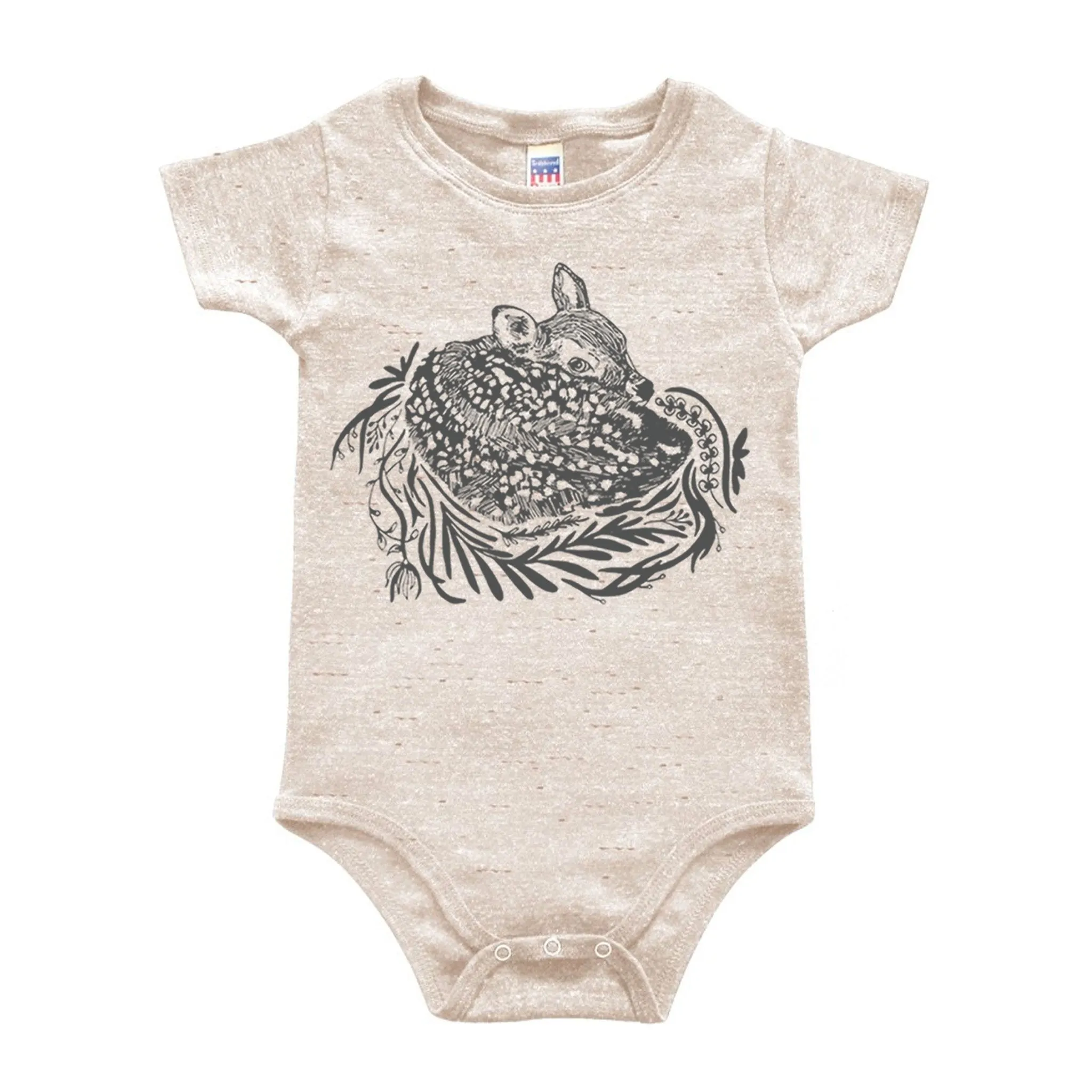 Fawn - Infant Triblend Onesie (Oatmeal)