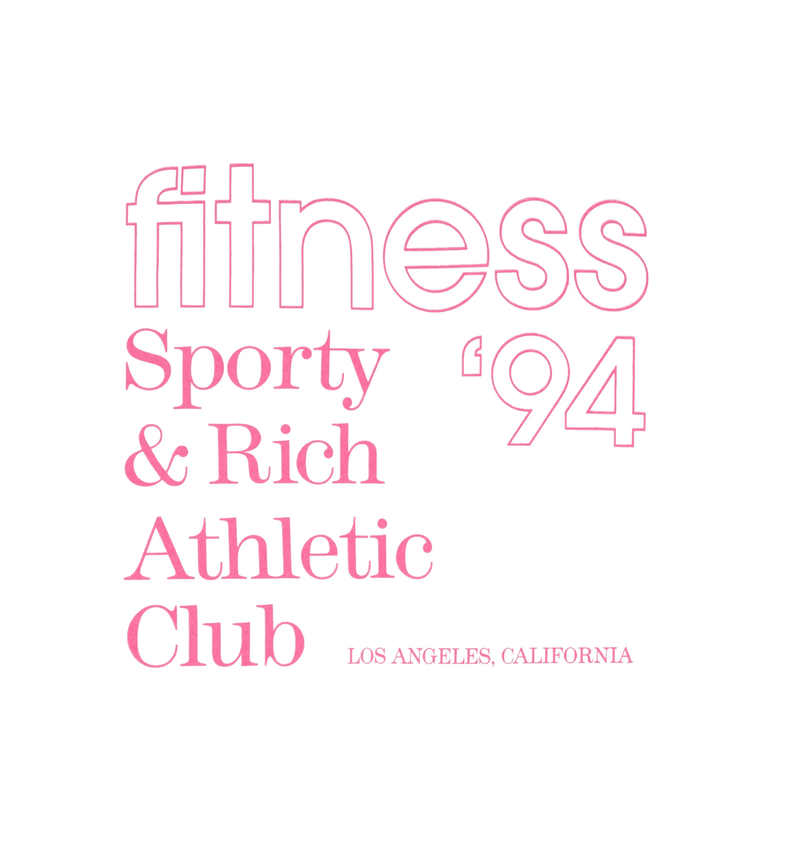 Fitness 94 T-Shirt - White/Cotton Candy