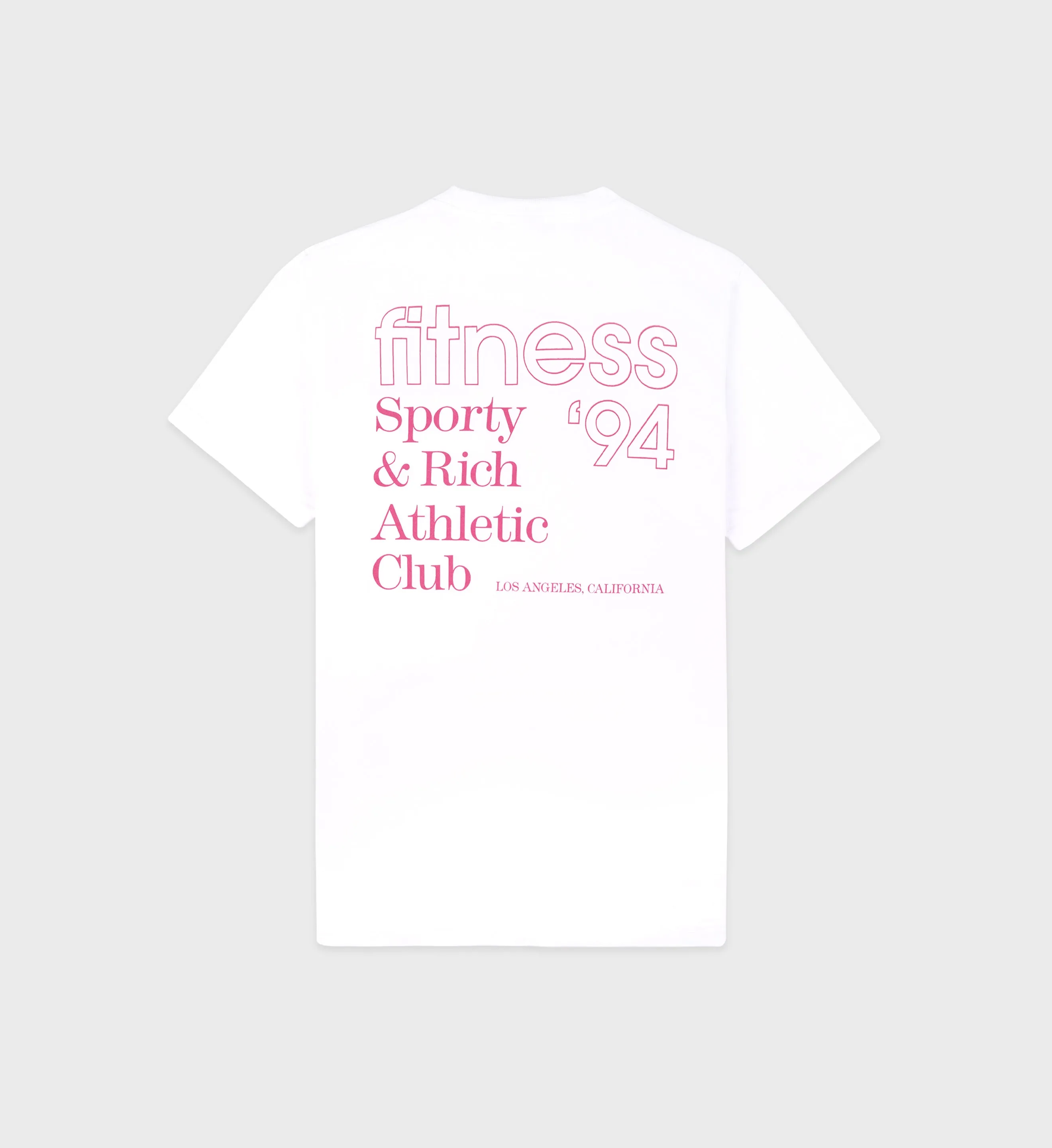 Fitness 94 T-Shirt - White/Cotton Candy