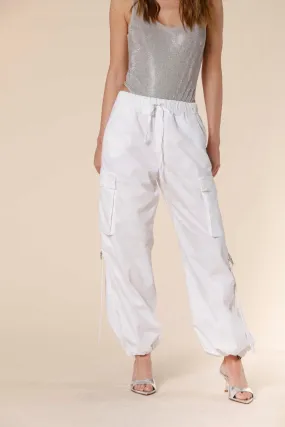 Francis pantalone cargo jogger donna in tencel con pattern camouflage relaxed