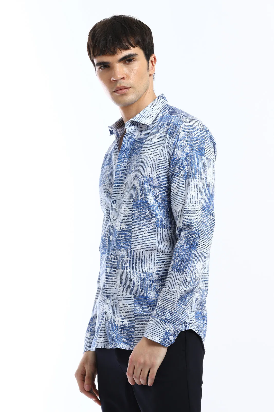 Geometric Print Full-Sleeves Shirt