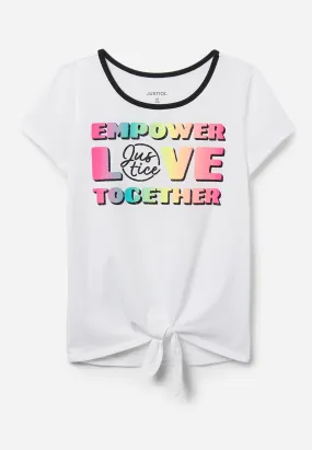 Graphic Tie-Front Tee